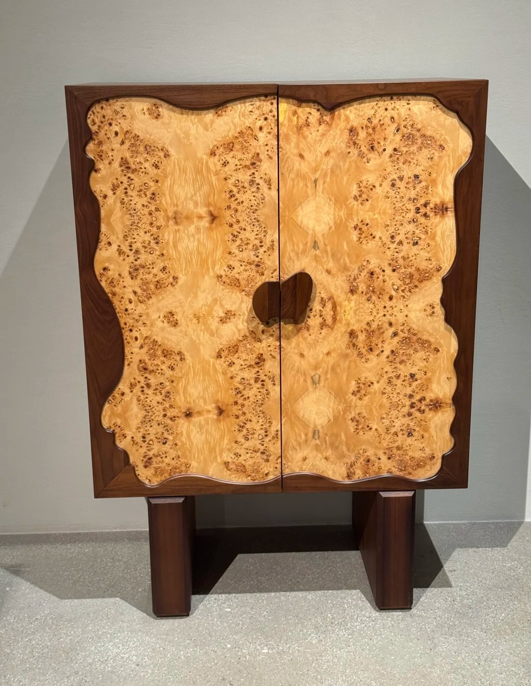 Burl-wood cabinet