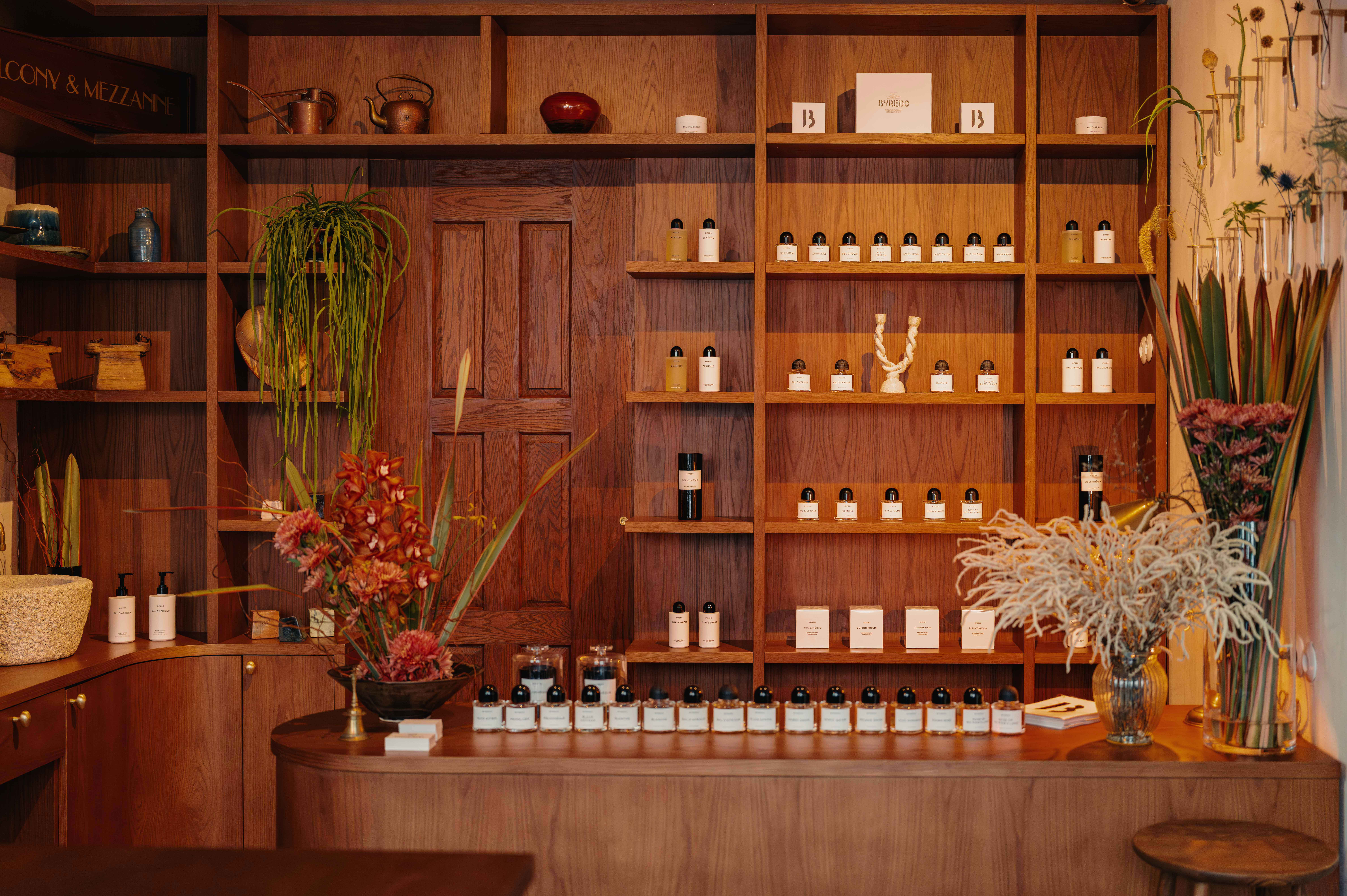 Custom timber millwork with integrated shelving