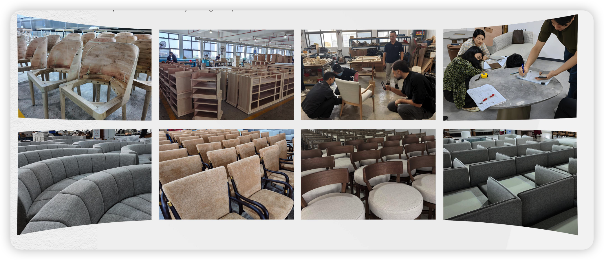 Contract furniture production, inspection and production planning