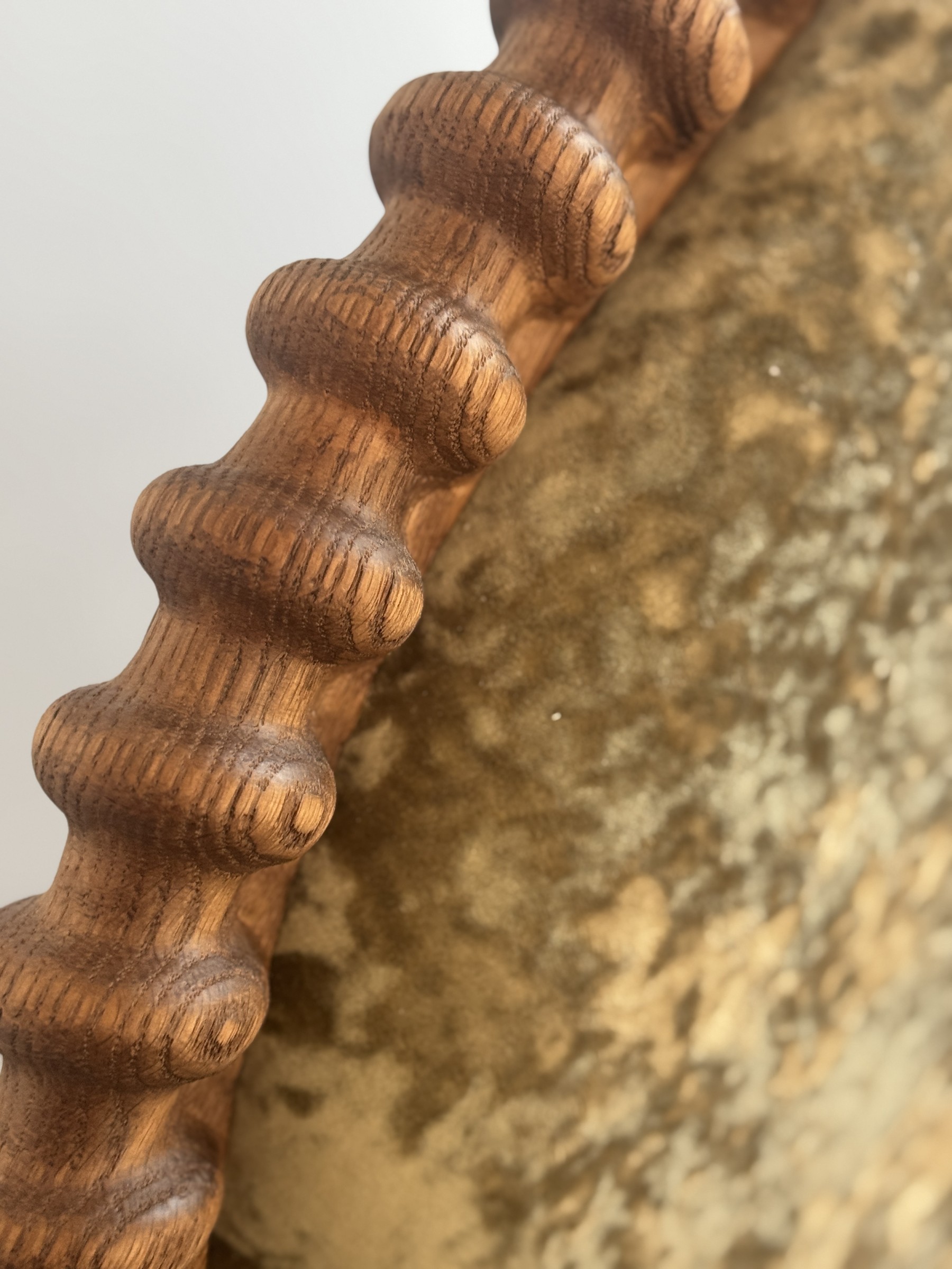 Turned solid wood furniture detail