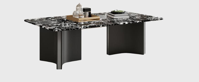 Black Rose Marble Coffee Table