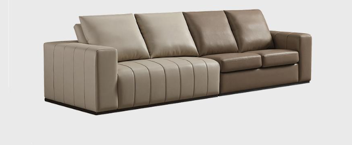 Piano-Key Eco-Leather Sofa