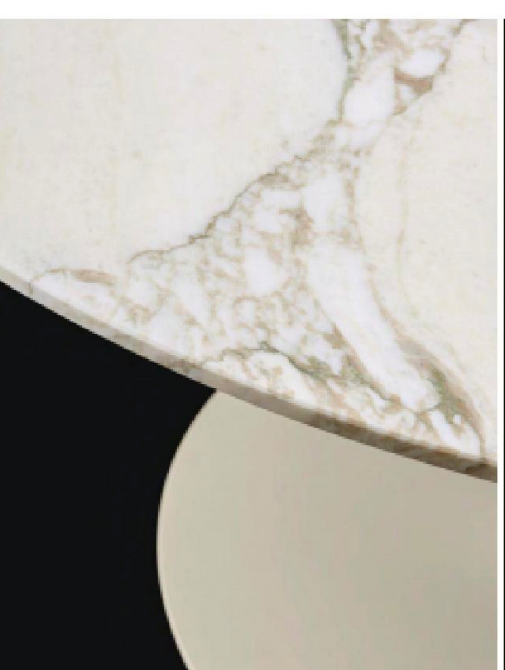 Polished marble table edge
