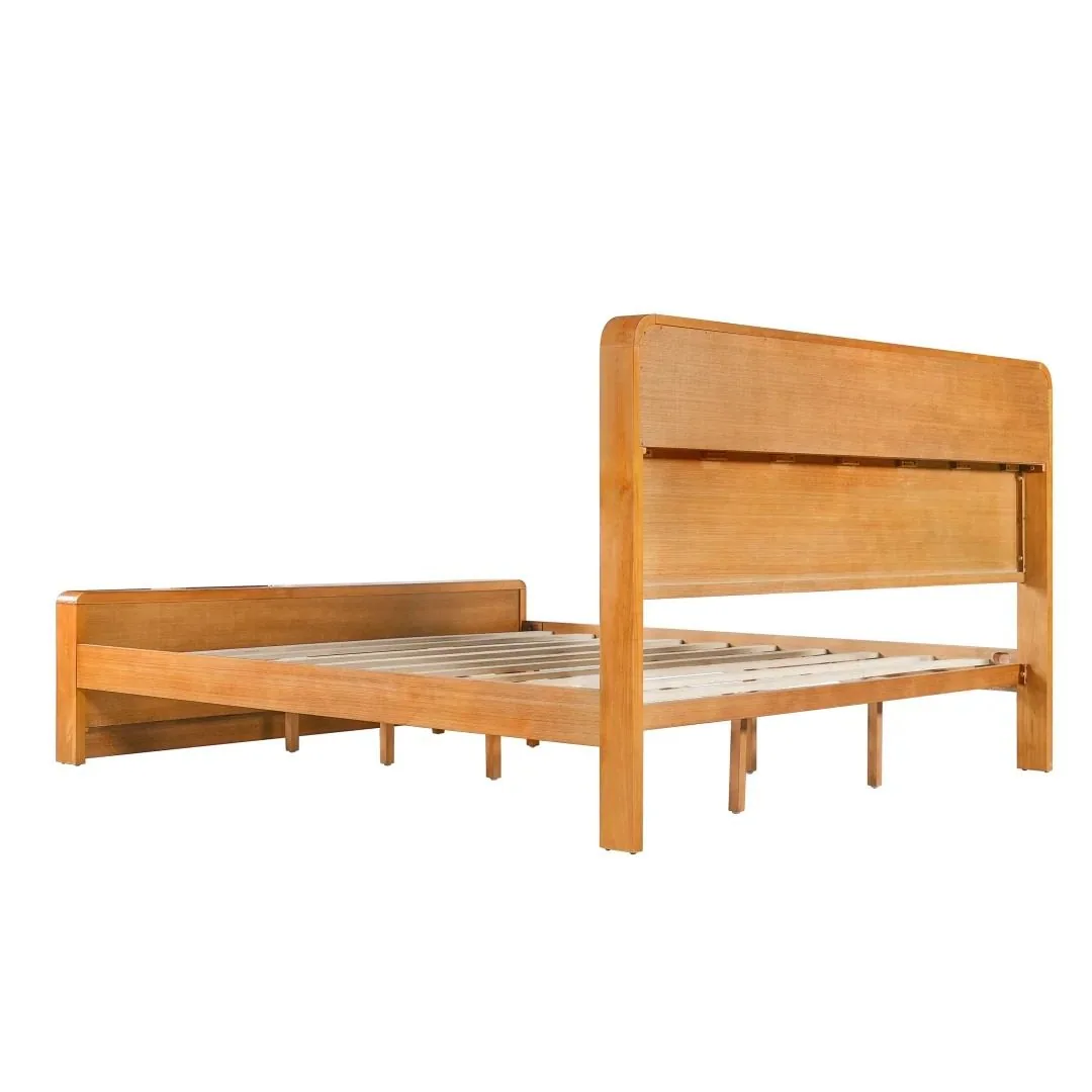 Bed frame rear structure