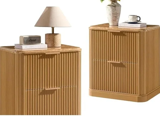 Fluted nightstands styled together