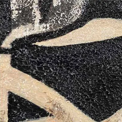 3D Calligraphy Relief in black — detail
