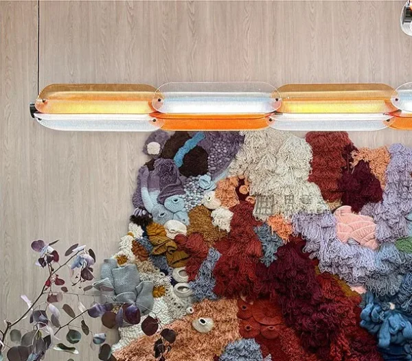 3D Multicolour Fibre Coral Relief, 237 x 180 cm in multicolour — detail