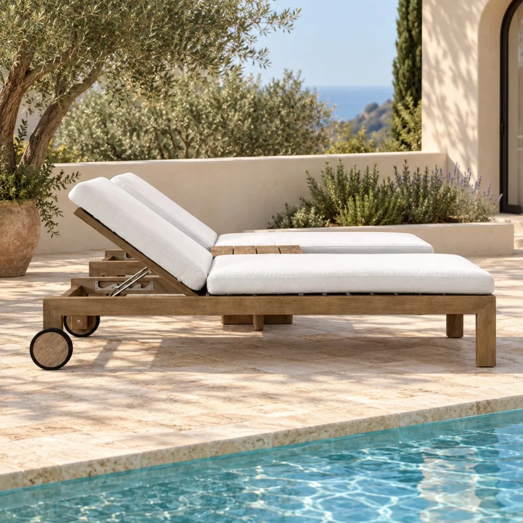 Aegean Outdoor Lounger — front view