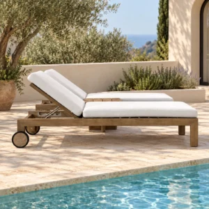 Aegean Outdoor Lounger — front view