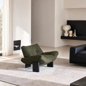Amy Recliner Chair in solid ash — front view
