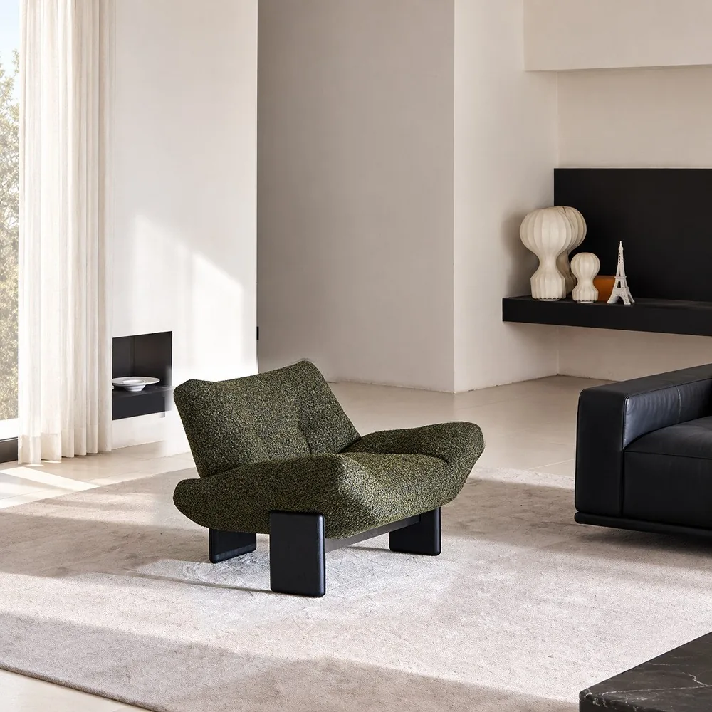 Amy Recliner Chair in solid ash — front view