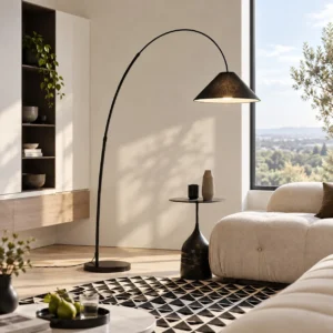Arc Floor Lamp Collection in black — front view