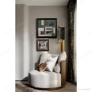 Art Mirror Wall Set with Rust Mirror, Metal Panel and in bronze — in a room setting