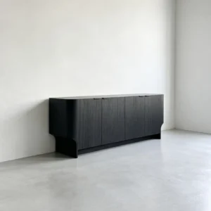 Ash Wood Minimalist Sideboard in solid ash — front view