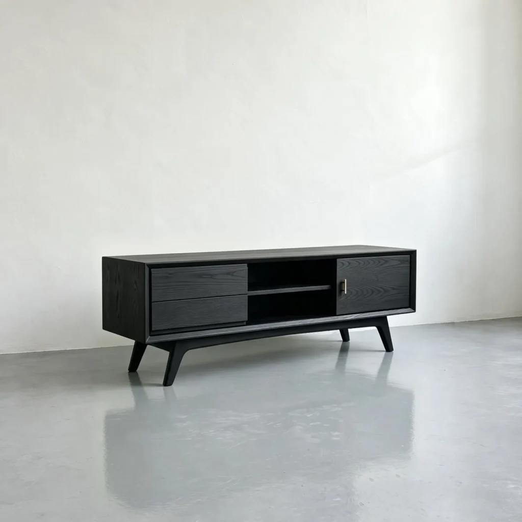 Ash Wood Stand in solid ash — front view