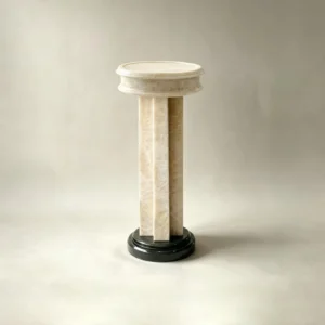 Jiancheng Warm Jade Pedestal in oatmeal — front view