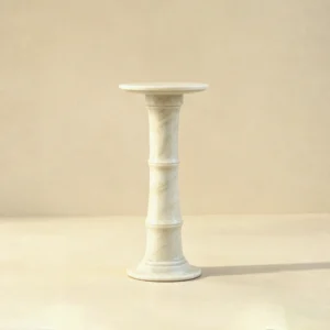 Xubaisheng Cloud Sequence Stone Pedestal Table in ivory — front view