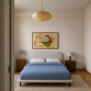 Avelia Compact Curved-Headboard Bed in slate — front view