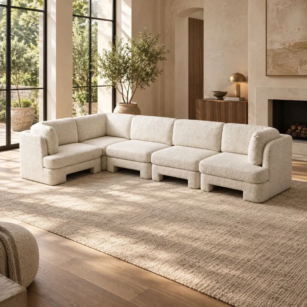 Banna Sofa in wool — front view