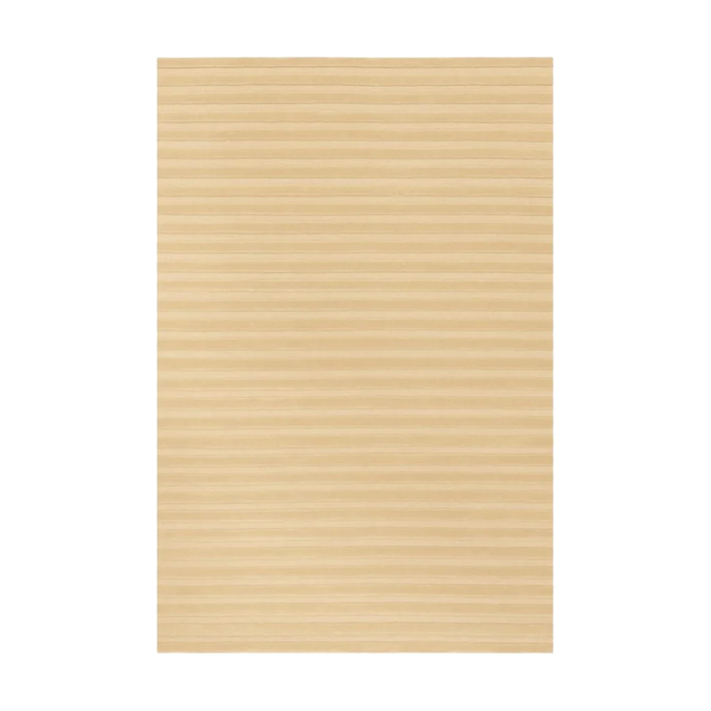 Beige Vertical Stripe Rug in sand — front view