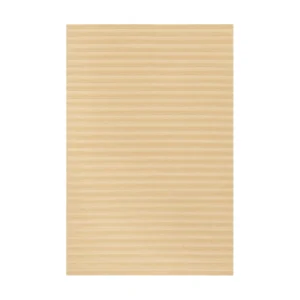 Beige Vertical Stripe Rug in sand — front view