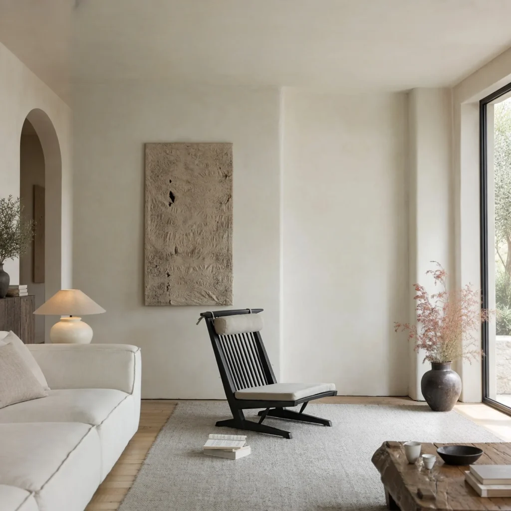 Black Spindle-Back Cantilever Lounge Chair with Wood Seat in black — front view