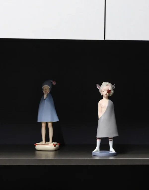 Bubble Gum Artist Figurine in Blue Cape, Gift Boxed — in a room setting