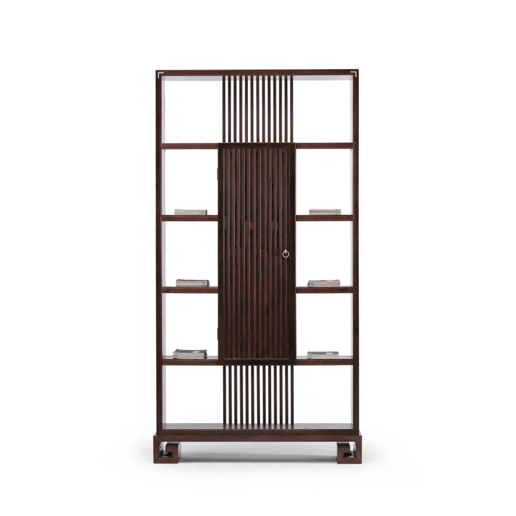 Walnut Display Shelf in walnut — front view