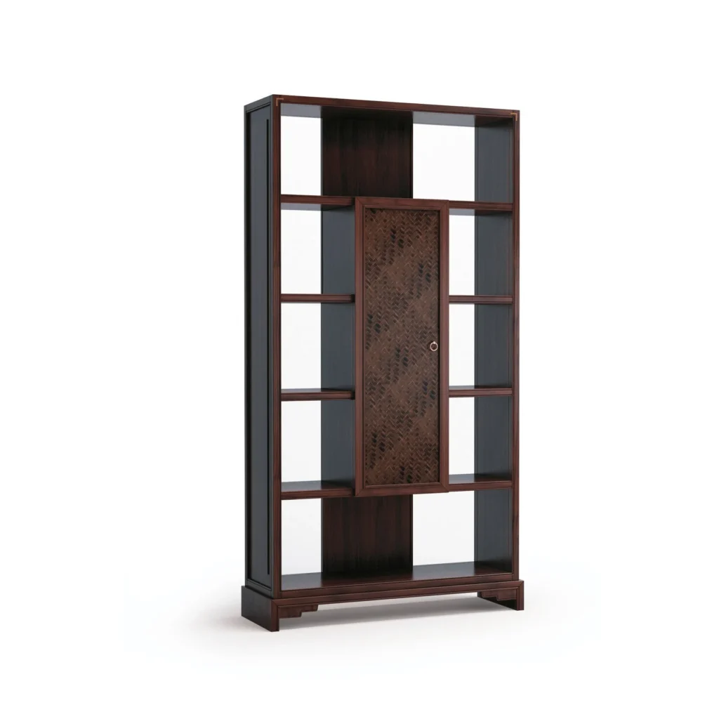 Walnut Display Shelf in walnut — front view