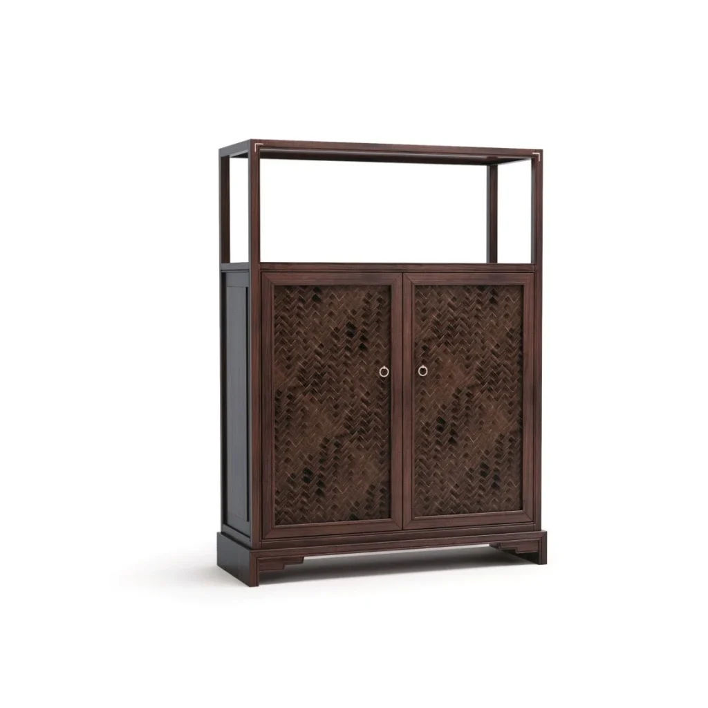 Modern Chinese Walnut Cabinet in walnut — front view