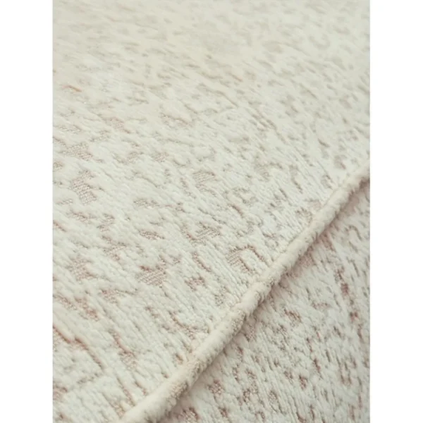 Candy Curved Modular Sofa in Blush and Cream Chenille — in a room setting