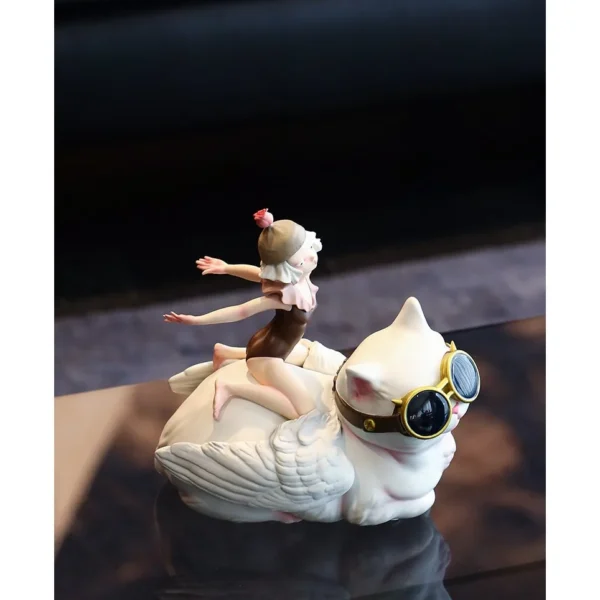 Cat Boss Artist Figurine, Gift Boxed in ivory — in a room setting