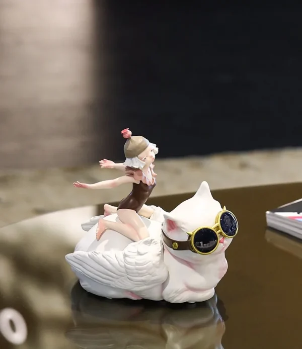 Cat Boss Artist Figurine, Gift Boxed in ivory — in a room setting