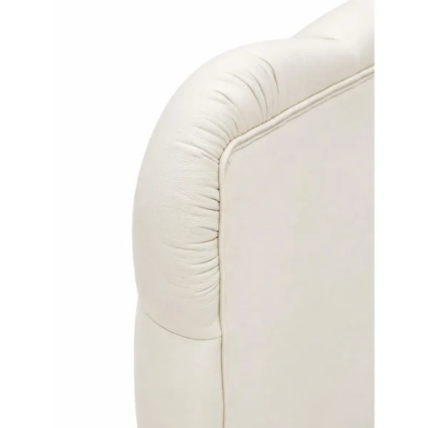 Bubble Headboard Bed in Scratch-Resistant Leather — in a room setting