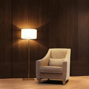 Catherine Armchair in performance fabric — front view
