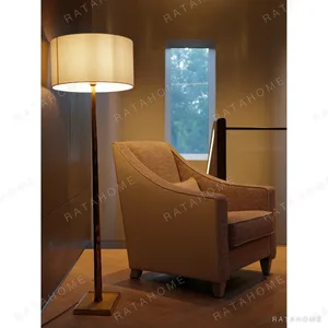 Catherine Handmade Armchair in Beige Italian Textured Fabric — in a room setting