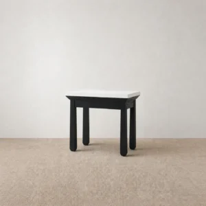 Charbon Lacquer in solid oak — front view
