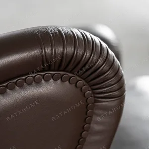 Cigar Wingback Armchair in clay — detail