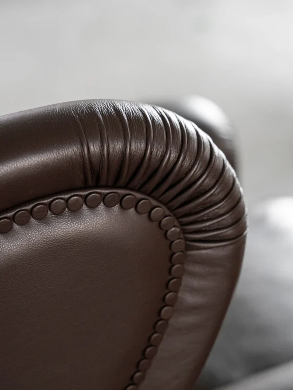 Cigar Wingback Armchair in clay — detail