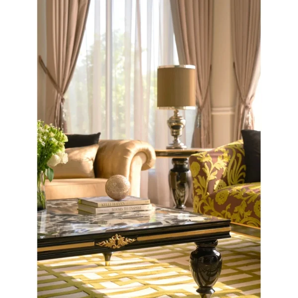 Jade Classical Chaise Lounge in Blush Damask on Cream Frame — in a room setting