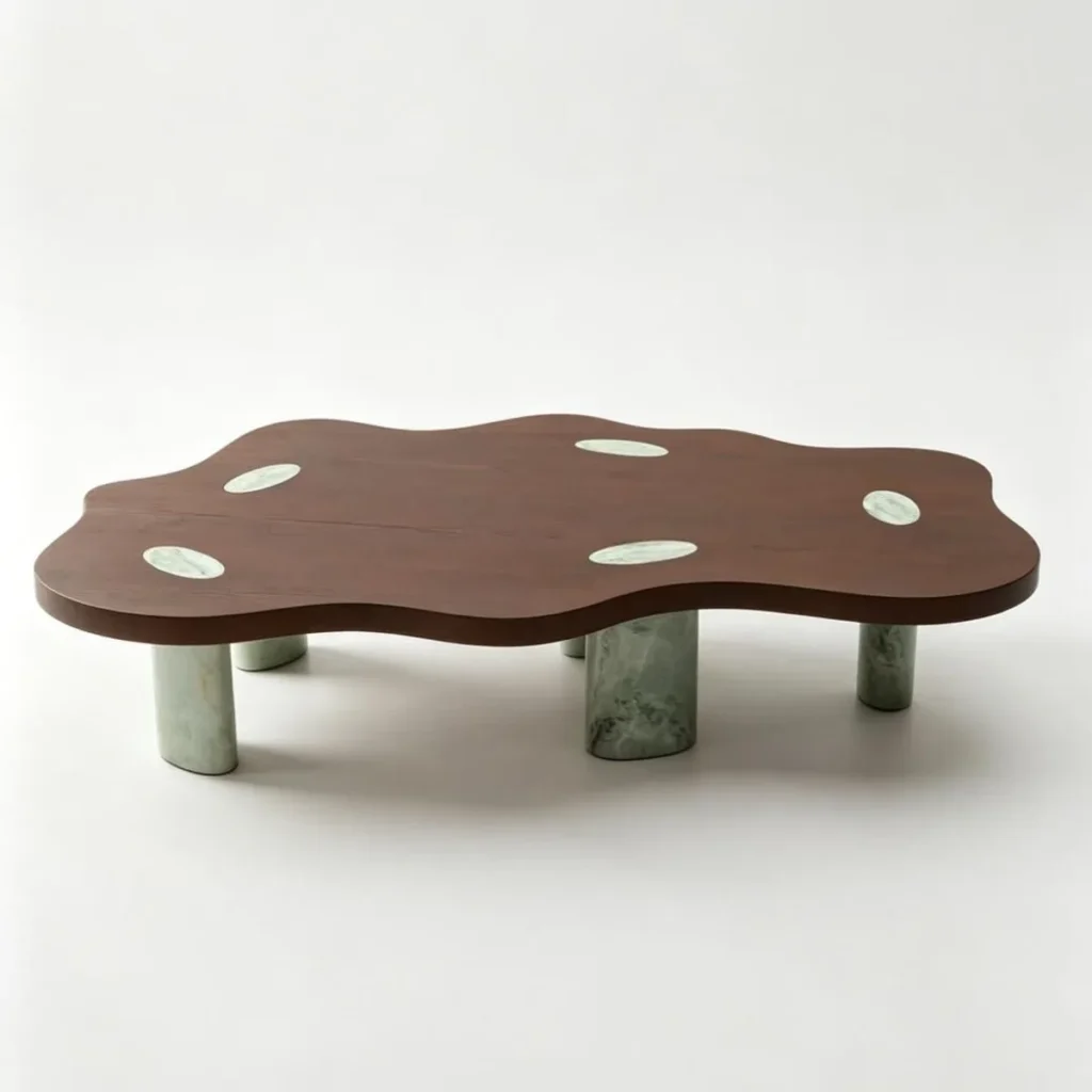 Cloud Walnut Coffee Table in walnut — front view