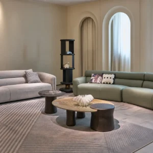 Cloud Nesting Coffee Table Set in Monet Garden Marble — front view
