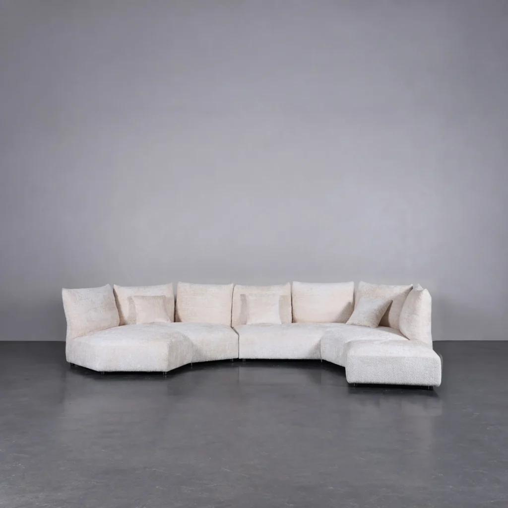 Cloud Modular Sofa in beech — front view