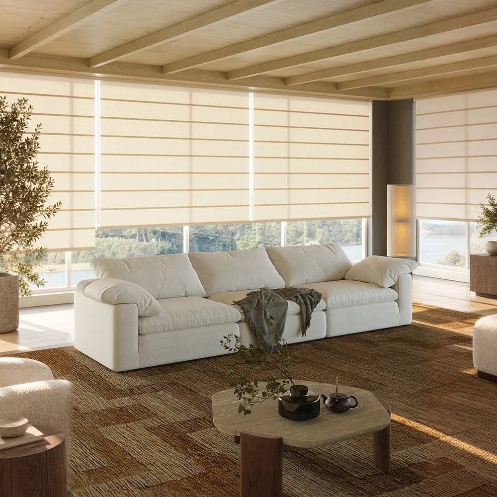 Cloud Sofa Relaxed in linen blend — front view