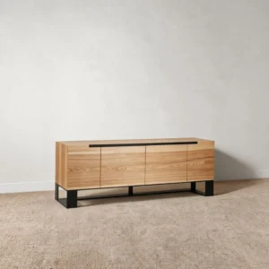 Connetable Low Table in solid wood — front view