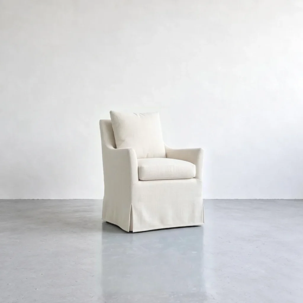Cotton Linen Cloud Sofa in linen blend — front view