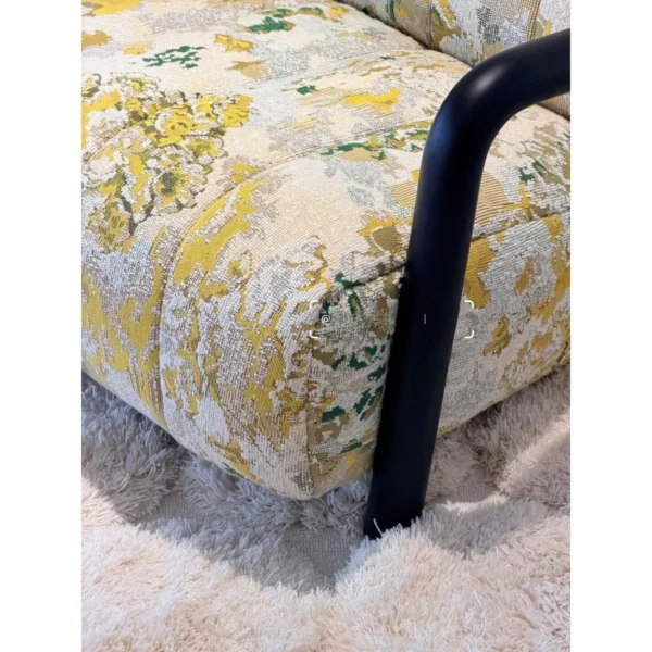Cream-Style Armchair in mustard — in a room setting