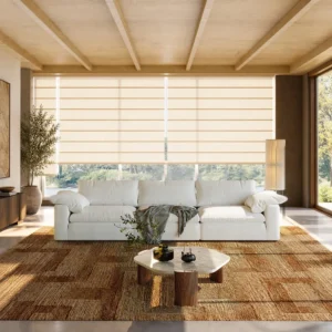 Cream Wabi-Sabi Cloud Sofa in Natural Linen — front view