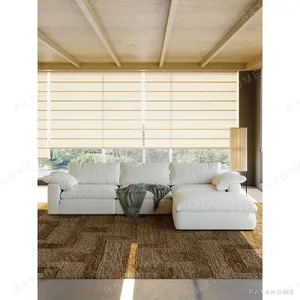 Cream Wabi-Sabi Cloud Sofa in Natural Linen — in a room setting