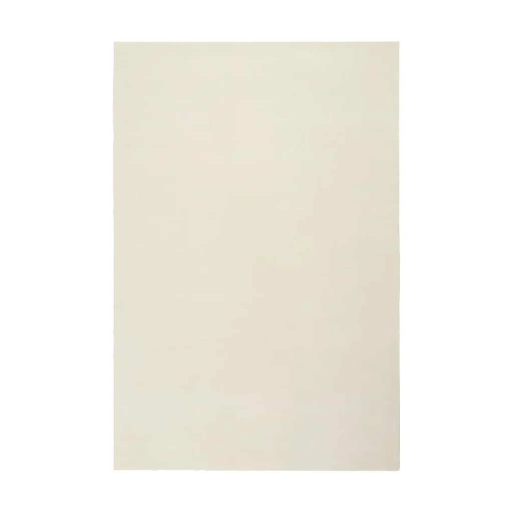 Cream White Plain Rug in oatmeal — front view